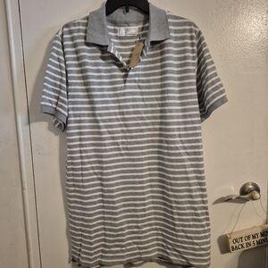 Black Cholate Grey Striped Polo Shirt